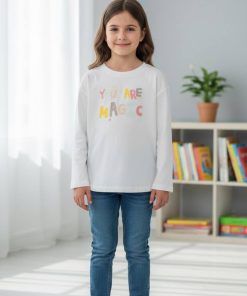 بلوز آستین بلند دخترانه برند فرانسویTEX طرح magic 11376